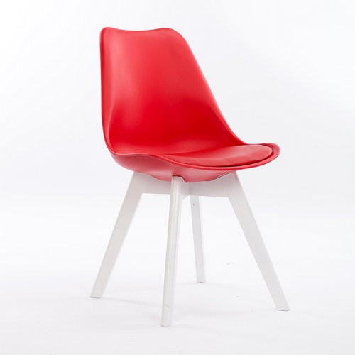 Minimalist Ikea wood dining chair Eames lounge chair