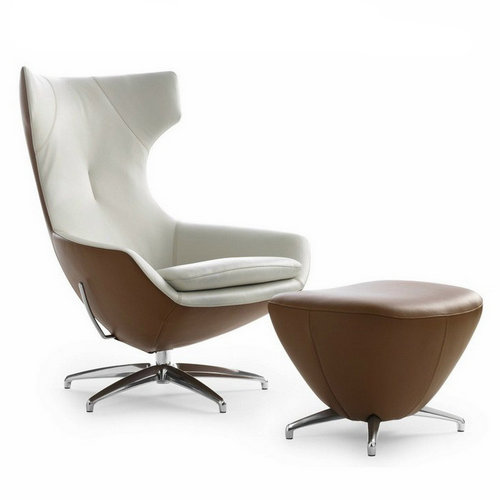 New Fiberglass Living Room Leather Grand Repos Lounge Chair