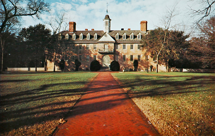Wren Building at William and Mary College, Williamsburg, Virginia.
